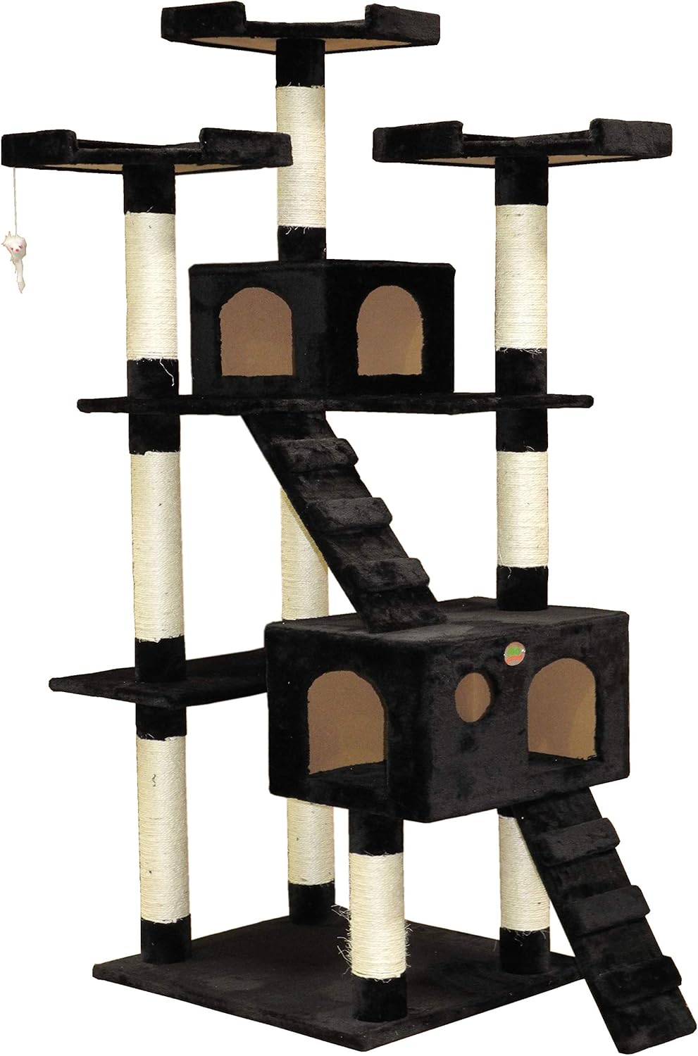 Go Pet Club Cat Tree, 33-Inch by 22-Inch by 72-Inch, Black : Cat Condo : Pet Supplies