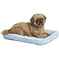 MidWest Homes for Pets Bolster Dog Bed 24L-Inch Blue Dog Bed or Cat Bed w/ Comfortable Bolster | Ideal for "Small" Dog Breeds & Fits a 24-Inch Dog Crate | Easy Maintenance Machine Wash & Dry