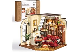 Rolife DIY Miniature House Kit for Adults, Mini Wooden Dollhouse Kit, Tiny House Diorama Building Kits-Birthday Christmas Craft Hobbies Gift for Teens Kids (Catherine's Living Room)