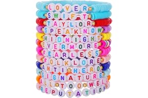 RINTOLER Taylor Friendship Bracelets Lover Eras Tour 1989 Reputation Bracelet for Eras Music,11Pcs Taylor Album Inspired Bracelets Set for Taylor Fans