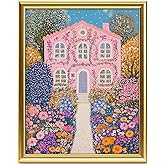 Gold Framed Floral Canvas Wall Art Decor, Wall Prints for Bedroom Bathroom Office, Posters for Living Room Aesthetic, Nature Painting Artwork