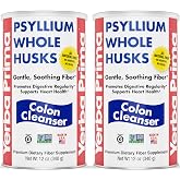 Yerba Prima Psyllium Whole Husks, Colon Cleanser 12 oz (Pack of 2) - All Natural Dietary Fiber, Pure Premium Psyllium, Lab-Tested Non-GMO, Gluten-Free Fiber