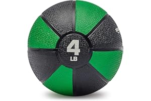 �鶹�� Basics Weighted Medicine Ball, 1.8 Kilograms, Green/Black