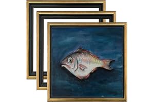 Jerry's Artarama Cardinali Renewal Core Floater Frame for 3/4" Deep Canvas - 3-Pack, 16x16" Antique Gold - Open Back, Gallery Presentation Floating Frame for Canvas Painting