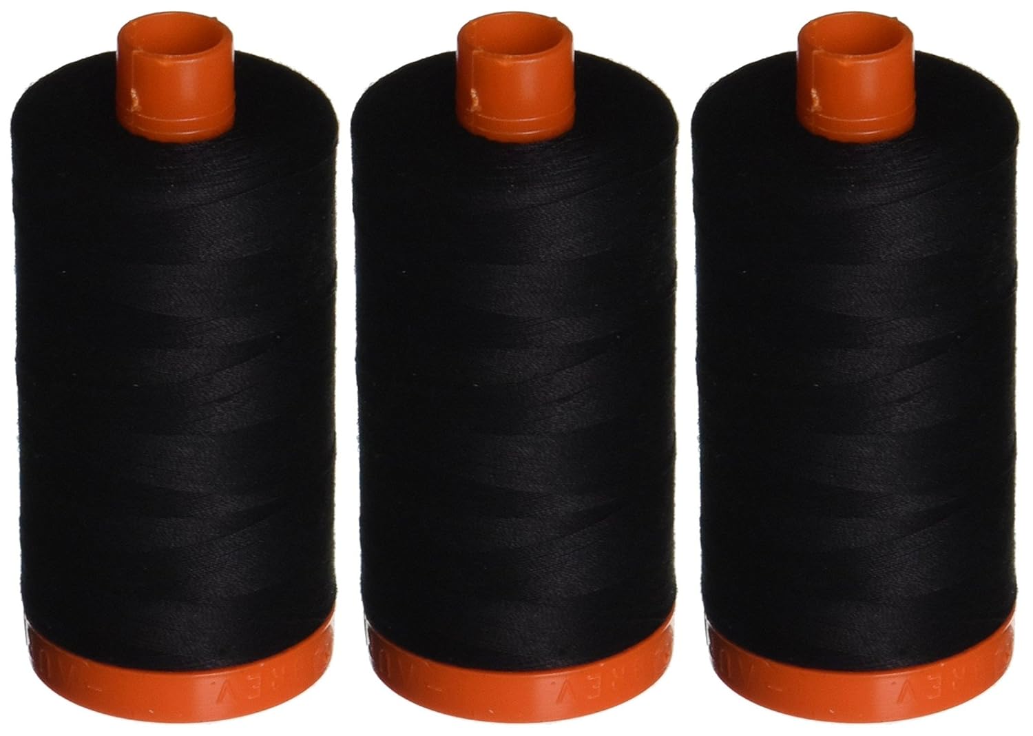 Aurifil A10502692 Mako Cotton Thread Solid 50WT 1422Yds black Quilting