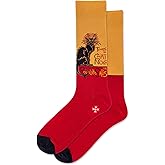 Hot Sox Men's Chat Noir Crew Tan Men's 6.5-12