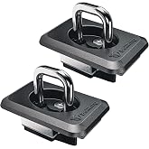 Bull Ring Raised-Fit Tie Down Anchors for Ford, Chevy/GMC, Ram, 2-Pack | Fits '98-14 Ford F-150, '98-16 Super Duty, '98-11 Ranger, '99-13 Silverado/Sierra, '95-08 Dodge Ram incl. 3500 Dually