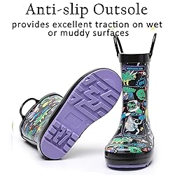 LANCDON Toddler Rain Boots for Boys and Girls