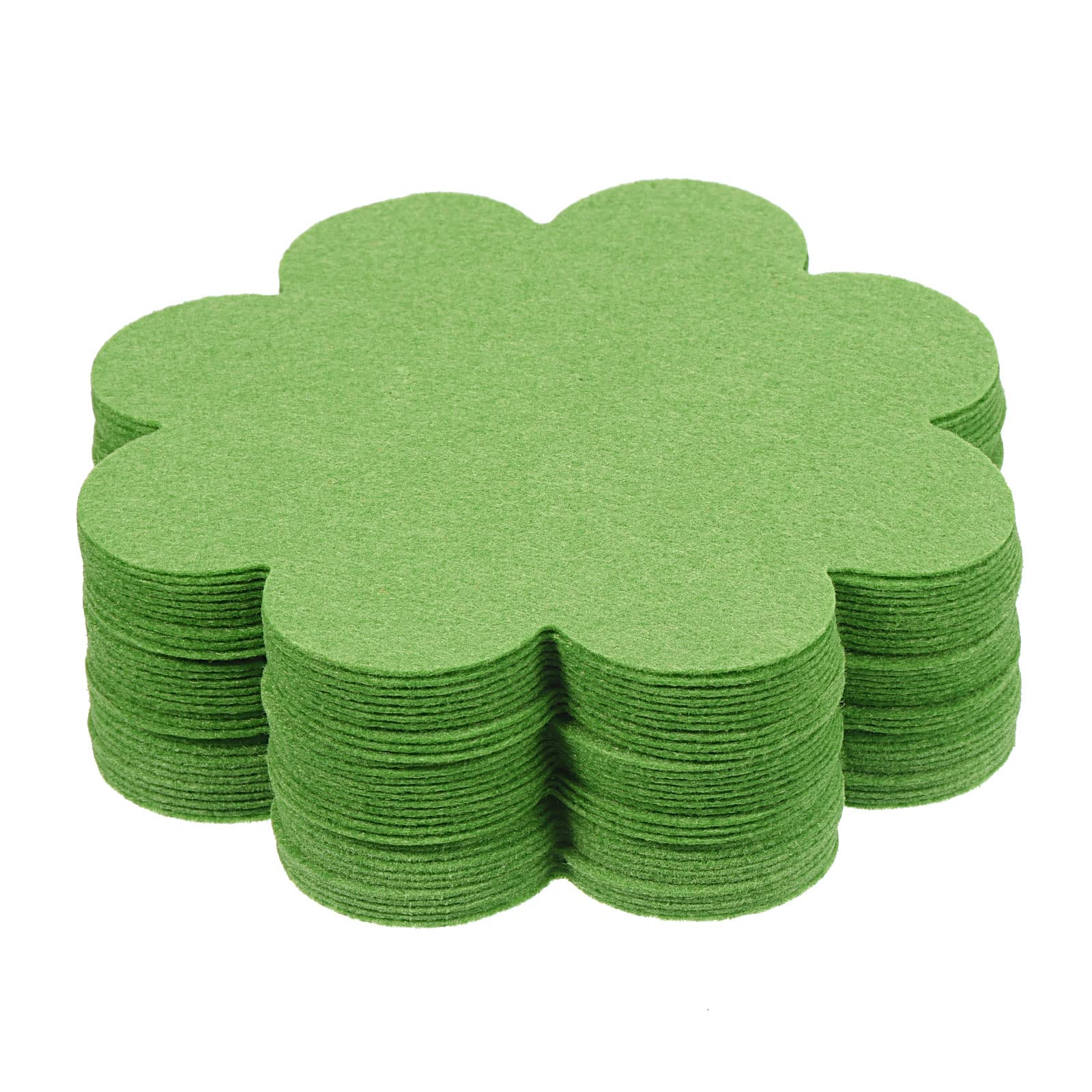 PATIKIL 5 Inch Plant Pot Hole Pad, 30 Pack Non-Woven Fabric Flower Shape Bonsai Bottom Soil Mat, Green