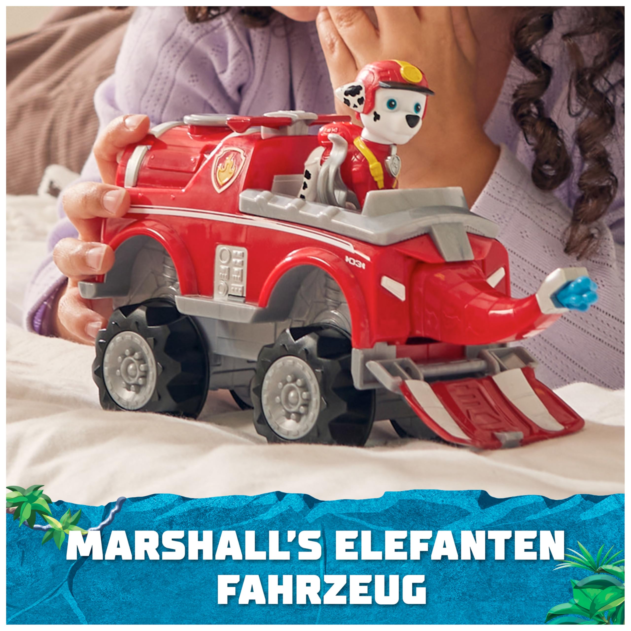 PAW PATROL Jungle Pups - Elefanten-Fahrzeug mit Marshall-Figur (Basis Fahrzeug), Spielzeug für Kinder ab 3 Jahren 2