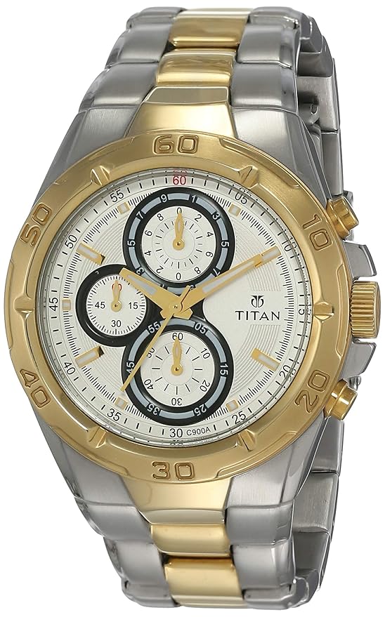 Buy Titan Regalia Chronograph Silver Dial Men's Watch NM9308BM01