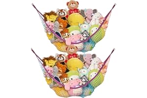 Lilly's Love Stuffed Animal Hammock | Corner Hanging Organizer, Stuffed Animal Storage | Easy to Hang Plushie Net w/Included 