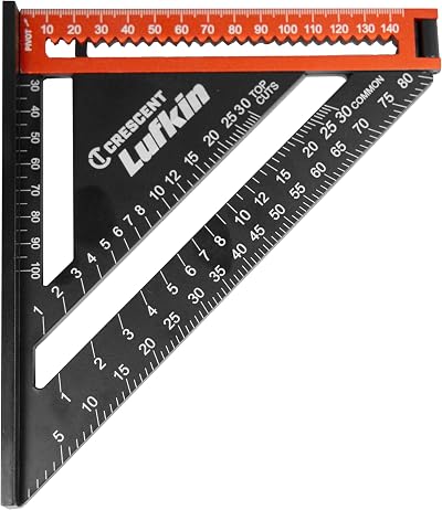 Lufkin 2-in-1 Extendable Layout Tool & Speed Square 15cm 30cm