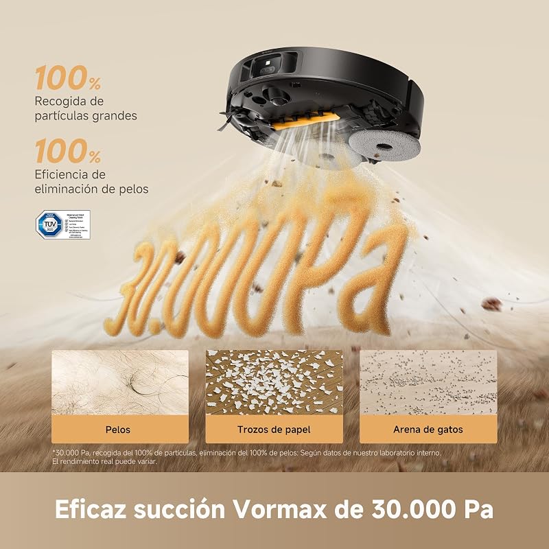 Aspirador robô L50s Pro Ultra, 30.000 Pa, Esfregão Autolimpante 100 °C