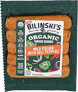 Bilinski, Organic Mild Italian Chicken Sausage, 12 Ounce