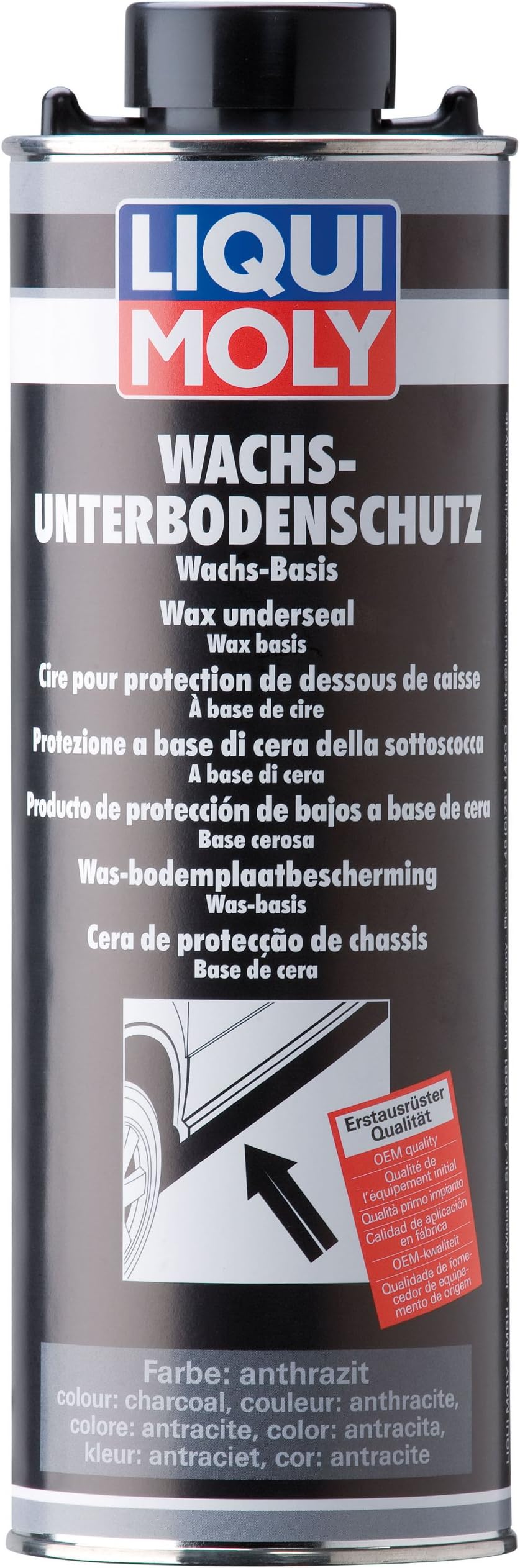 LIQUI MOLY Wax UnderSeal, Anthracite/Black | 1 L | Body Protection | Underbody Protection | SKU: 6102