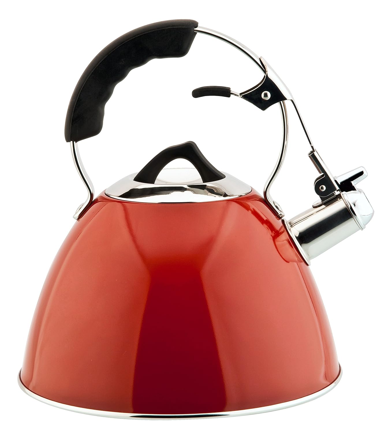 Charterhouse Delta Stainless Steel 3 Litre Red Whistling Kettle Amazon