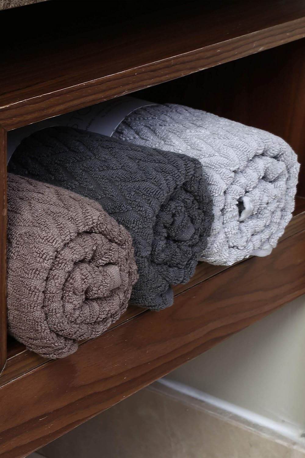 3 Piece Premium Quality Cotton Bath Towel Set - 1 (Assorted Pack A, 19 x 35 Inches): Kitchen & Dining