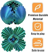 RZCOMP Gear Ball Fidget Toy Blue Green 3D Printed Puzzle Cube Steampunk Helix view 4