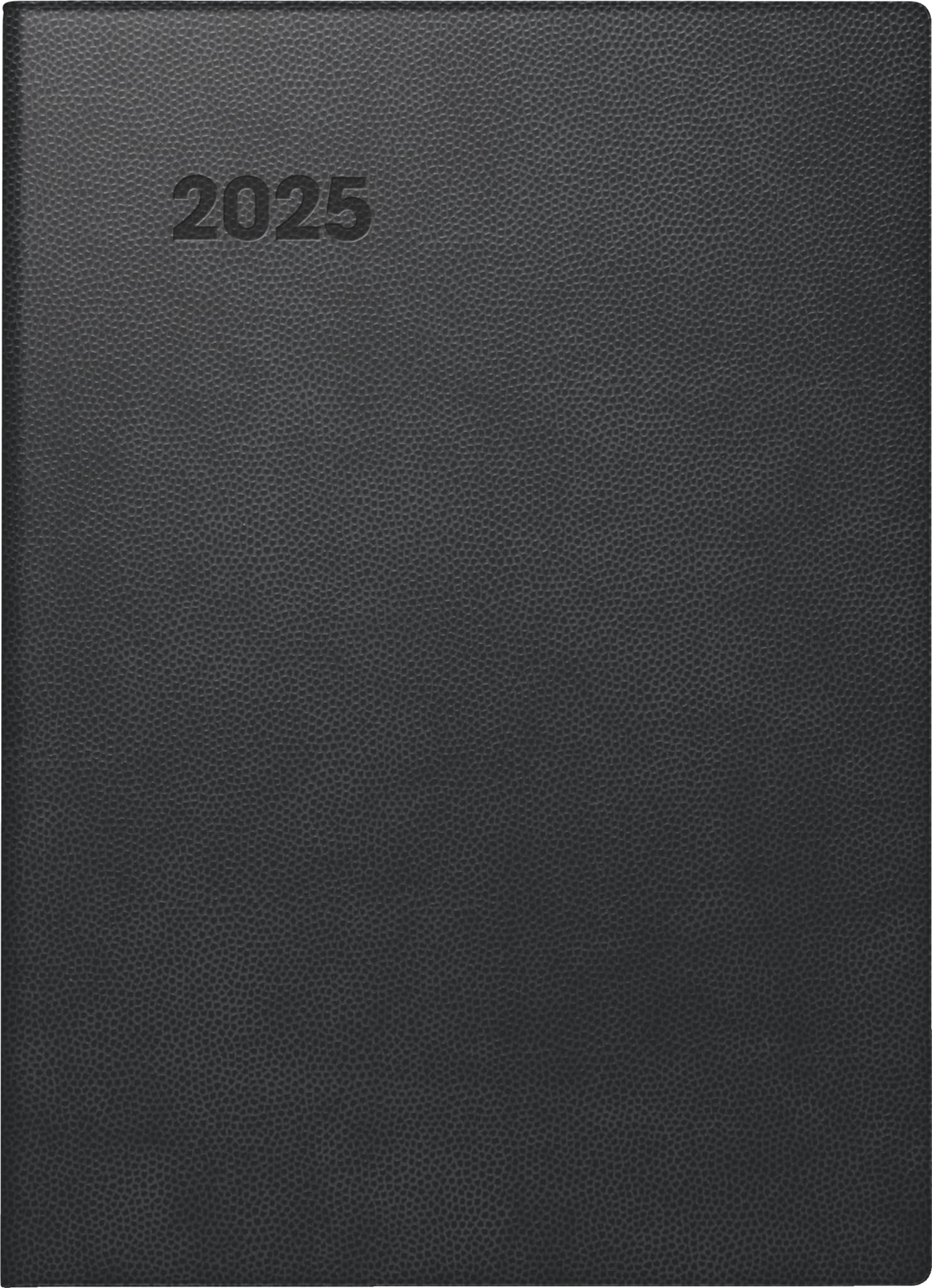 BRUNNEN Pocket Diary Model 736 (2025), 1 Page = 1 Day, A6, 416 Pages, Plastic Cover, Black