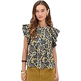 Ulla Johnson Women's Sienna Flutter Sleeve Top