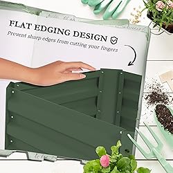 Outsunny Galvanized Raised Garden Bed, 55" Tall