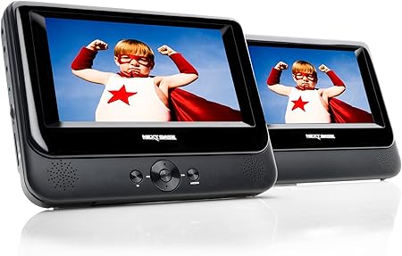 Nextbase Nb48am Tragbarer Dvd Player 17 8 Cm 7 Zoll Mit 2 Bildschirmen Inkl Auto Halterungen Und Zubehor Amazon De Audio Hifi