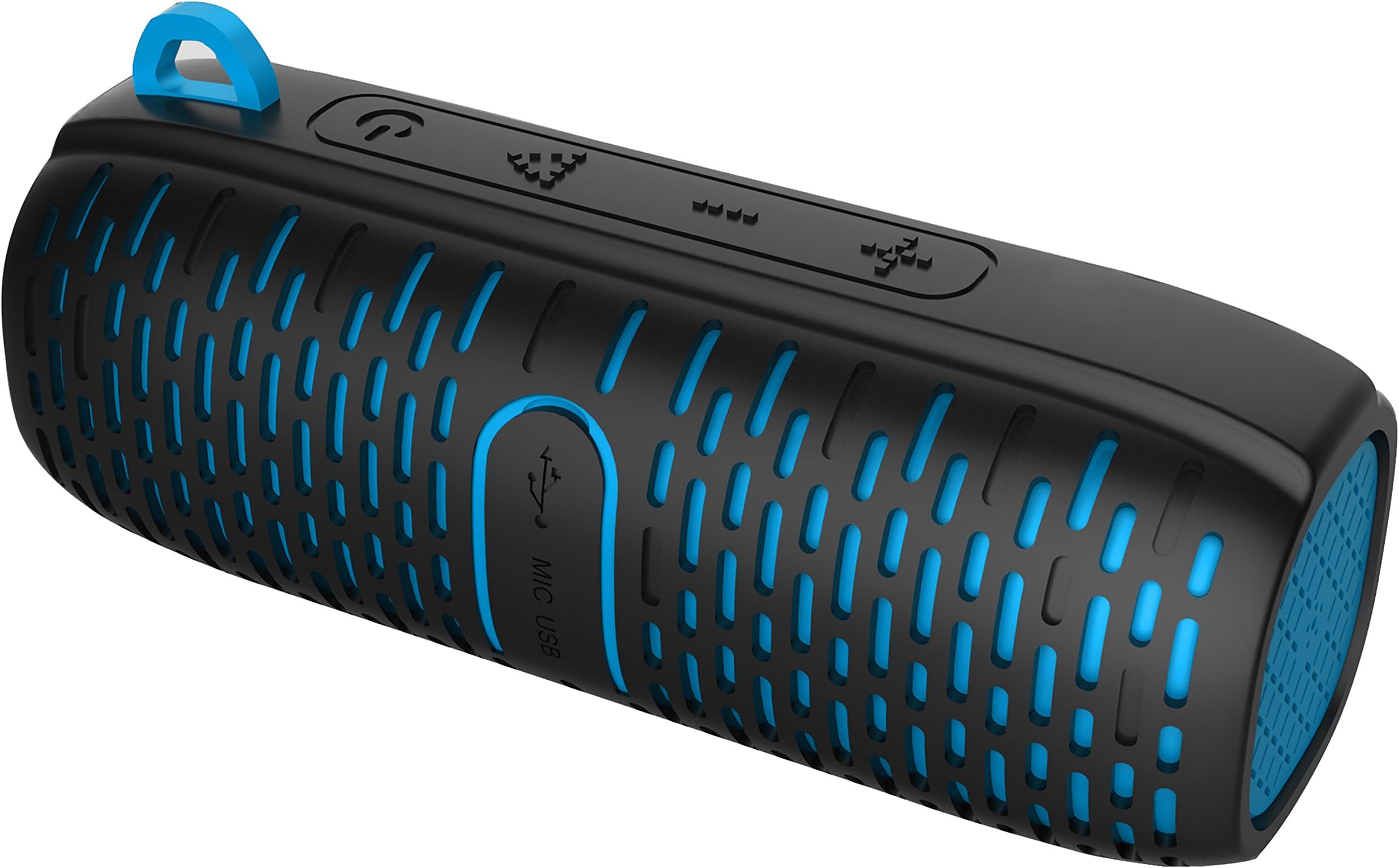 Portable Bluetooth Speaker - Silicone Design for Outdoor and Sports Use - Rain and Splash Proof - Stereo, AUX Line in, Mic and Speakerphone - 6.5" x 2.5" by ZoomTech