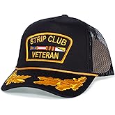 Strip Club Veteran - Funny Trucker Hat Adult One-Size Snap Closure Black
