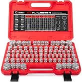 GOMJET 160 PC JIC and ORFS Master Industrial Hydraulic Cap and Plug Hose Tube and Pipe Fitting Kit Cap and Plug Kit Precision Threading in ORFS and 37&deg; Dash Sizes 4 6 8 10 12 16