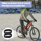 Bansusu 4Pcs Bicycle Clips Adjustable Cycling Trouser Clips Black view 4