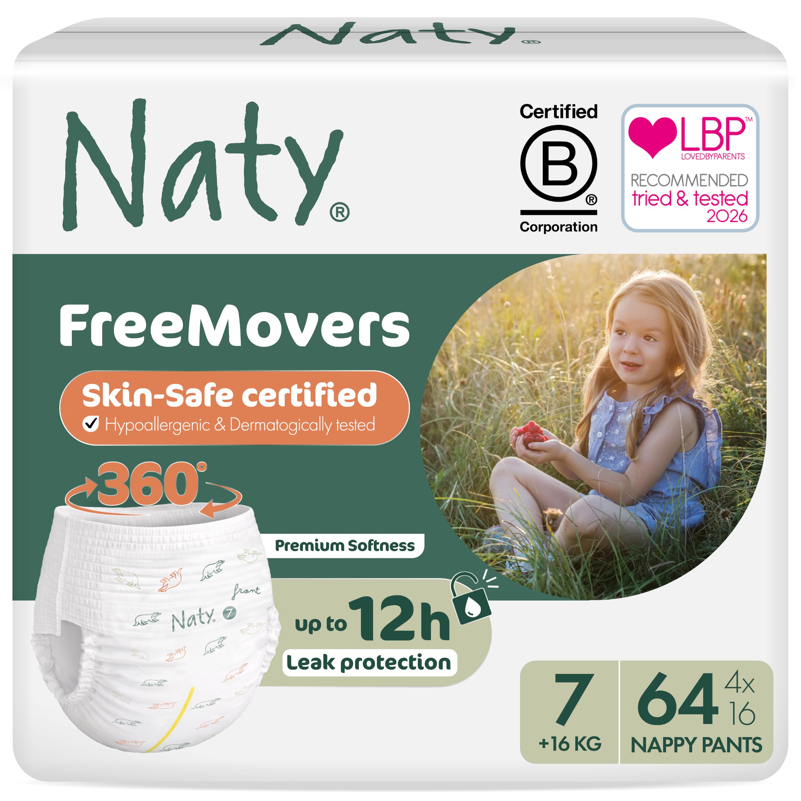 Naty FreeMovers Nappy Pants, S...