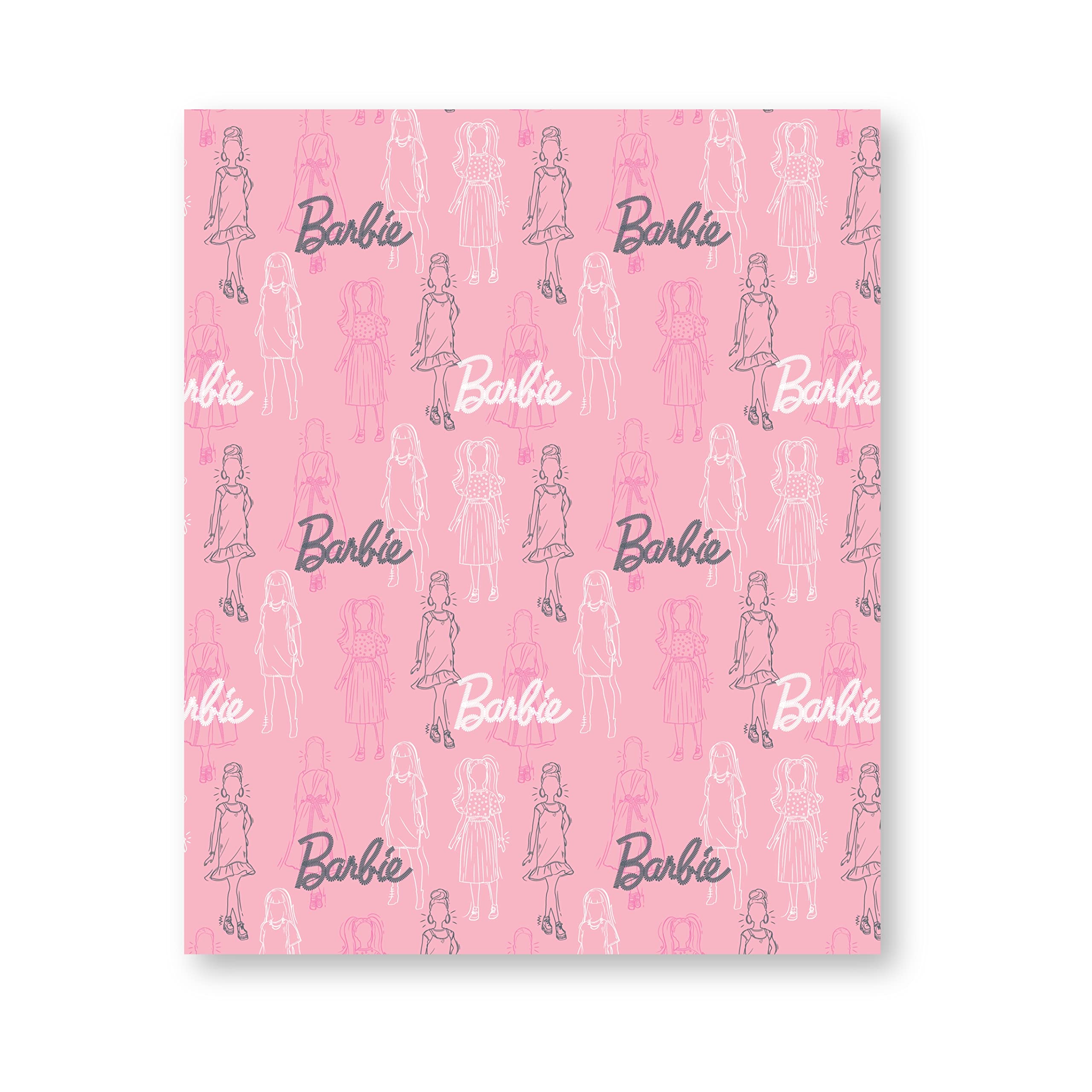 Character World Barbie Official Licensed Fleece Blanket | Figures Bedroom Design | Warm Super Soft Feel Throw | Perfect for Home, Bedroom, Sleepovers & Camping