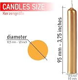 BRUBAKER 200 Pack Tree Candles - Pyramid & Christmas Tree Candles - Gold view 3