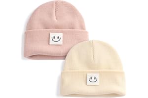 FURTALK Baby Beanie 2 Pack Winter Warm Knit Hats Cute Toddler Kids Winter Hat