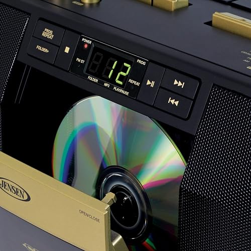 Platinum Silver Vintage Audio Player Jensen Vintage Boombox With CD ...