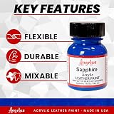Angelus Leather Paint 1 oz Sapphire - Flexible Non-Toxic Water-Based view 2