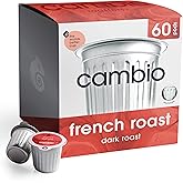 Cambio Roasters French Dark Roast Organic Coffee Pods - The Only Organic Recyclable Aluminum Coffee Pods, Small Batch Roasted, Keurig Compatible, Toasty Flavor, Lower Acid, Lasting Freshness, 60 Count