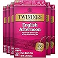 Twinings English Afternoon Black Tea Individually Wrapped Bags, 20 Count (Pack of 6), Smooth & Slightly Sweet, Caffeinated, Enjoy Hot or Iced | Packaging May Vary