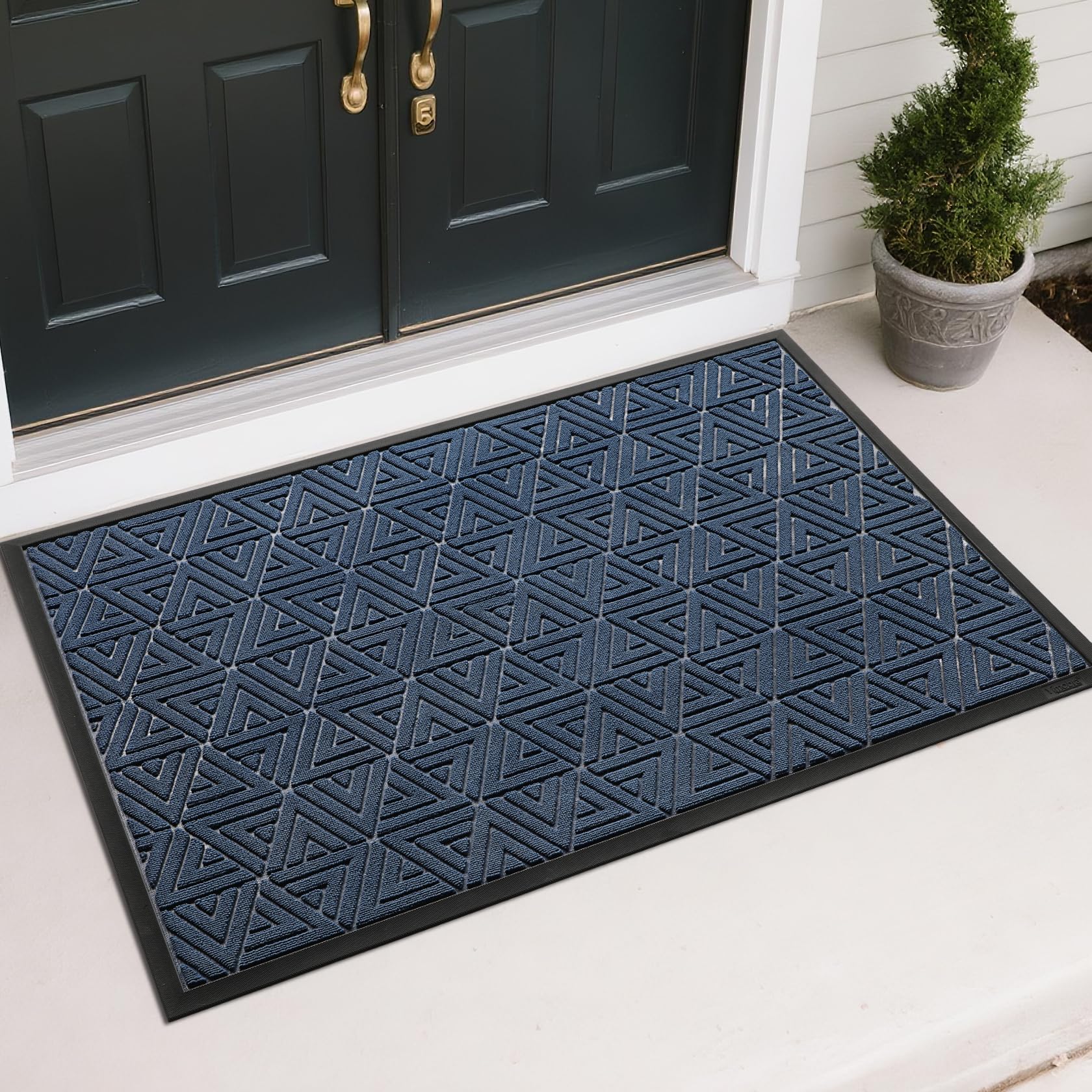 Yimobra Large Door Mat 47x32, All-Weather Waterproof Non-Slip Welcome Matt Outdoor, Heavy Duty Non Slip Doormat for Entryway for Patio and Garage Indoor, Easy Clean, Blue Image Yimobra Large Door Mat 47x32, All-Weather Waterproof Non-Slip Welcome Matt Outdoor, Heavy Duty Non Slip Doormat for Entryway for Patio and Garage Indoor, Easy Clean, Blue Image
