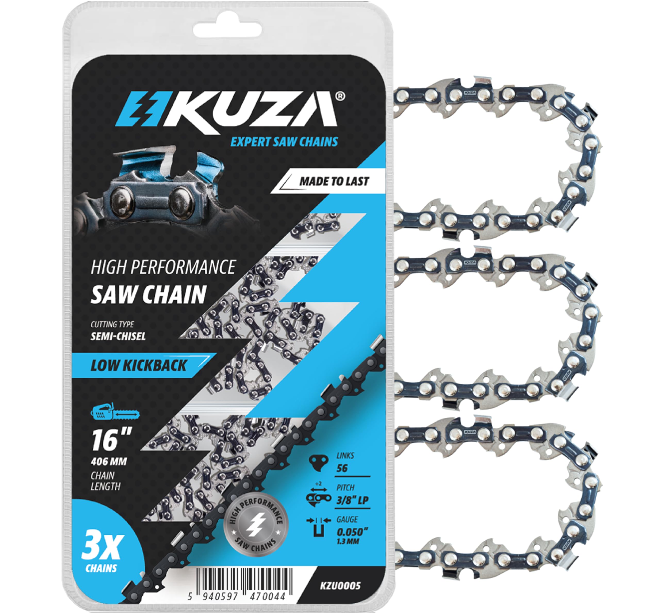 16 Inch Chainsaw Chain 3/8" LP