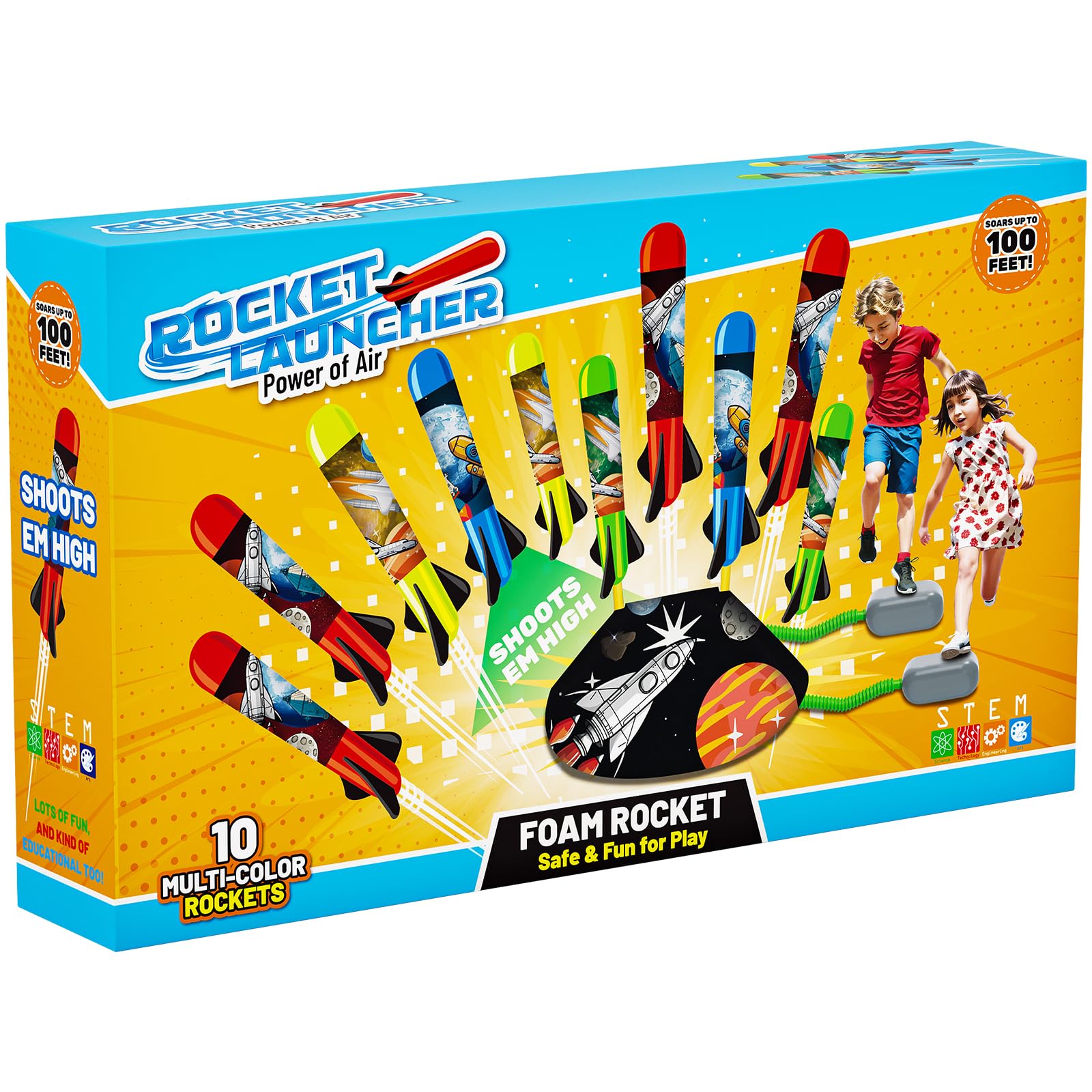Photo 1 of Otoseth Multi-Color Rocket Launcher for Kids - Foam Blaster Set with 10 Rockets, Soars Up to 100 Feet - Birthday & Christmas Toys for Boys & Girls Age 3-12