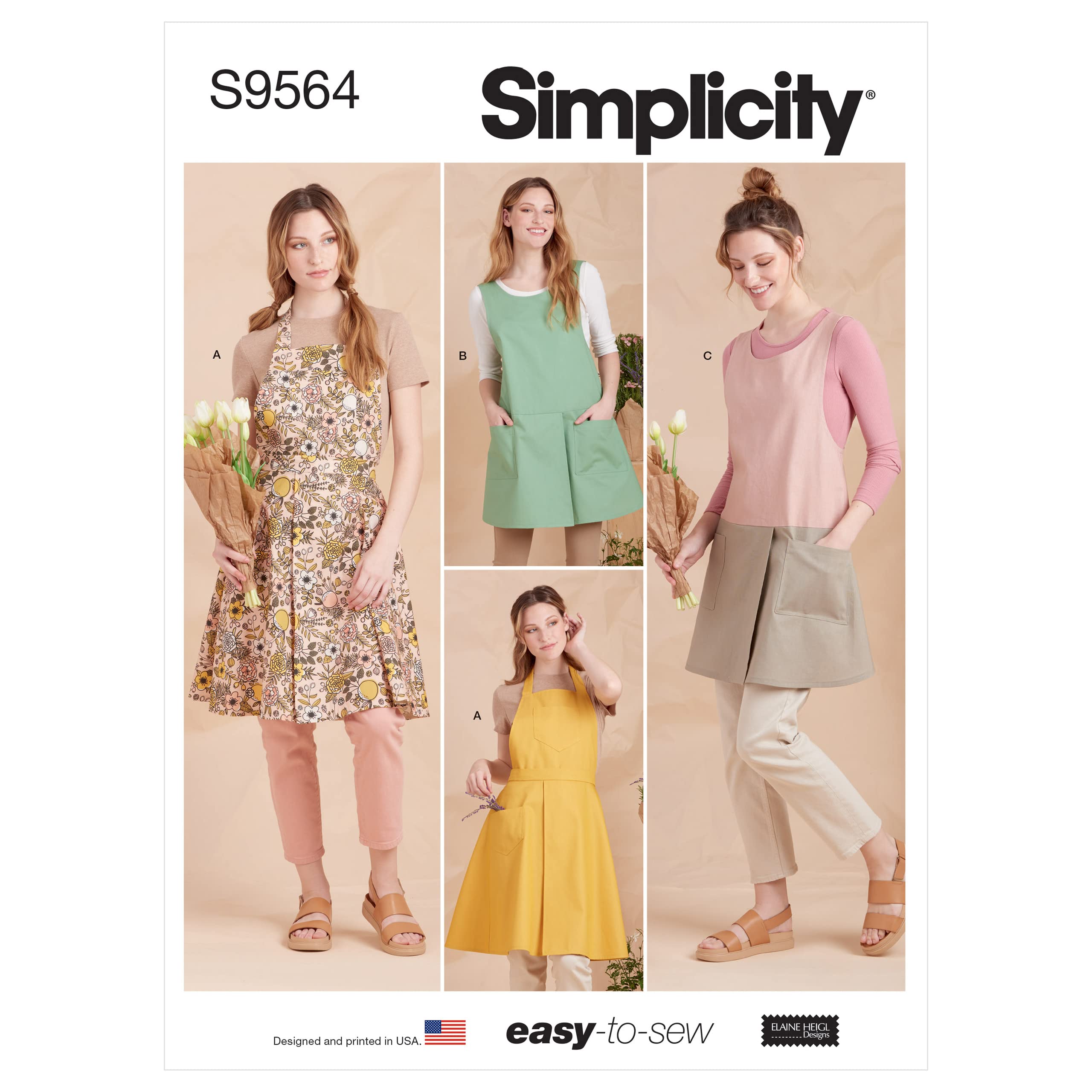 Simplicity SS9564A Misses' Aprons A XS-S-M-L-XL