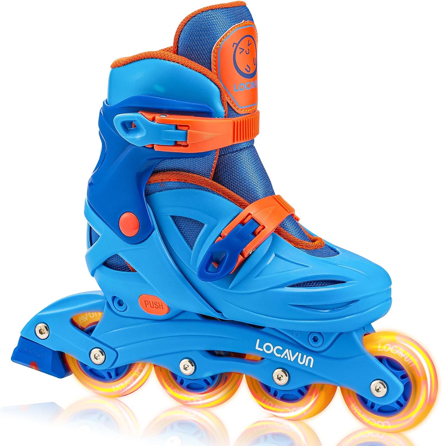 Locavun Adjustable Light up Inline Skates for Kids, Hard Shell Roller Blades for Girls and Boys : Sports & Outdoors