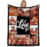 Ship Next Day, Personalized Gifts for Boyfriend Girlfriend, Custom Blanket with Pictures, Customized I Love You Blanket for Husband Wife, Mens Womens Gifts for Christmas Valentines Day Birthday