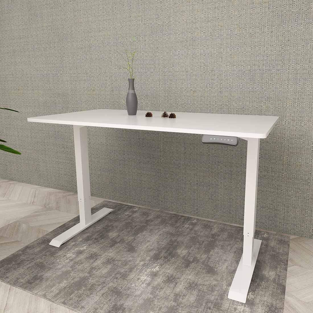 Flexispot Ed2 Elektrisch Hohenverstellbarer Schreibtisch Mit Tischplatte Mit Memory Steuerung Und Softstart Stop Integriertes Anti Kollisionssystem Weiss 140 X 70 Cm Amazon De Kuche Haushalt