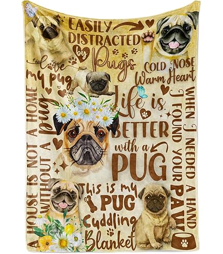 pug blanket amazon