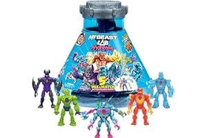 MRBEAST LAB Hybrids Mega Pack, Reveal Different Beast Parts to Create 5 Mix & Match Action Figures, Including a Mega Torso Panther Experiment to Reveal Their Real Colors, Collect 30+ Beasts