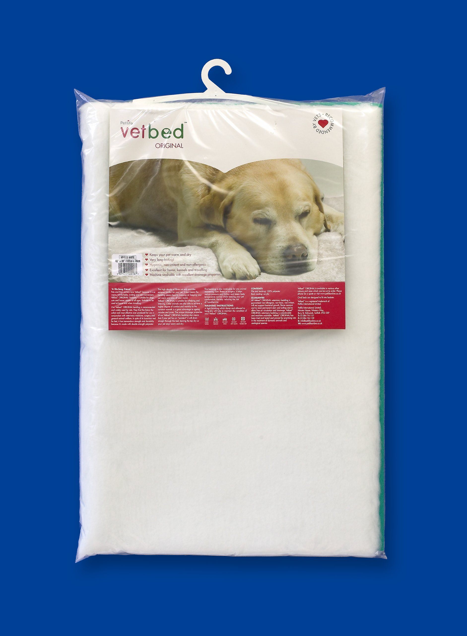 Petlife Vetbed Original for Dog/ Cat, 19 x 15-inch, White