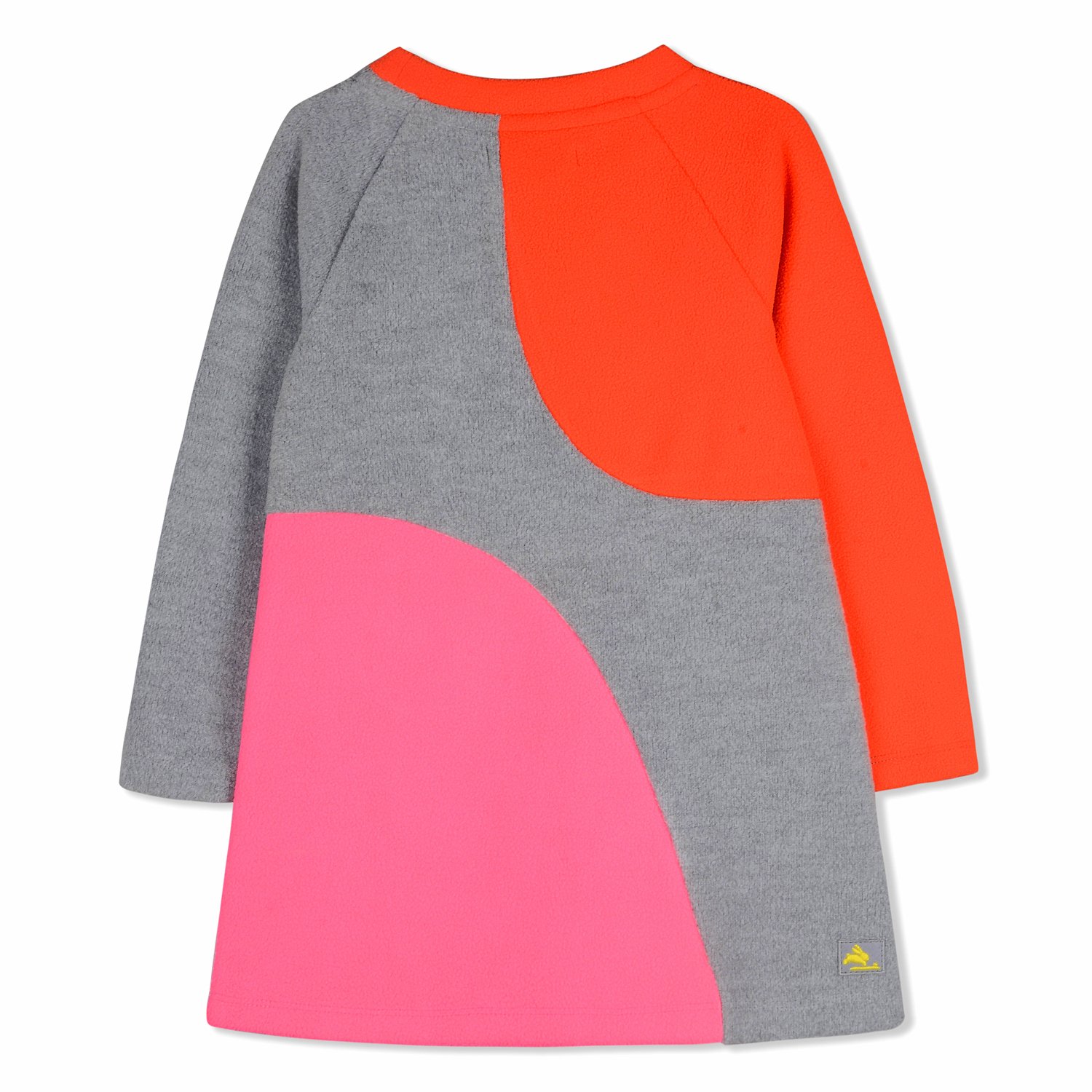 pink and red colorblock dress